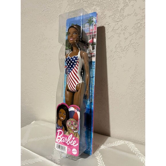 Mattel Barbie Doll USA Flag Swimsuit - Picture 7 of 7